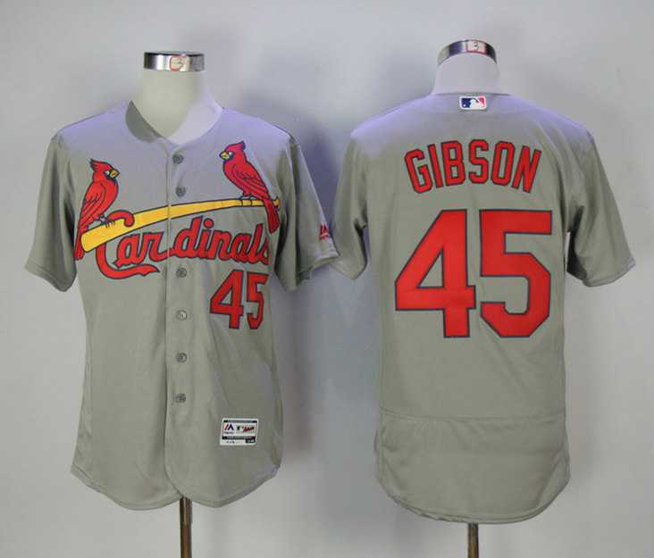 St. Louis Cardinals #45 Bob Gibson Gray Flexbase Collection Stitched Jersey,We sell and wholesale St. Louis Cardinals #45 Bob Gibson Gray Flexbase Collection Stitched Jersey on line form chian!